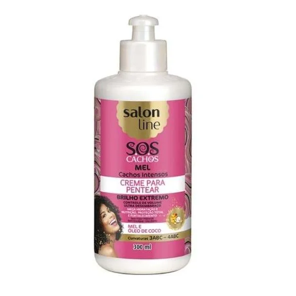 Salon Line SOS Creme Pentear Mel Cachos Intensos 300ml