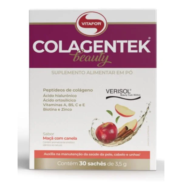 Vitafor Colagentek Beauty Verisol 30 Saquetas Maçã c/ Canela