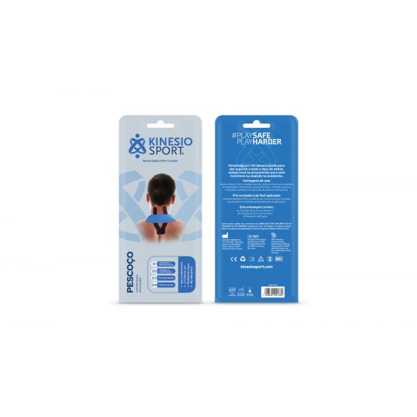Kinesio Sport Banda Elástica Pré Cortada Pescoço 4 Unidades