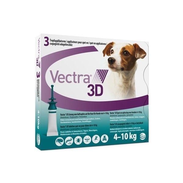 Vectra 3D Antiparasitário Cão 4kg-10kg x3 Unidades