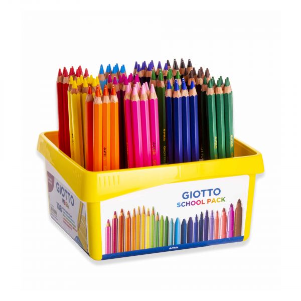 Giotto Pack 108 Lápis de Cor Mega 5.5mm 12 Cores x 9 un. - 08420072