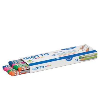 Lapis Carvao Nº2-HB Giotto Matita c/Borracha Cx 12un