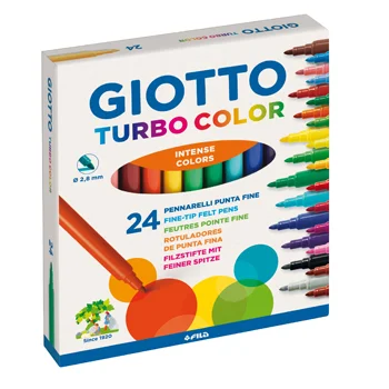 Marcador Feltro Giotto Turbo Color 24 Cores