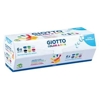 Guache Pintura Dedos 6 Cores Giotto Dita 6x100ml