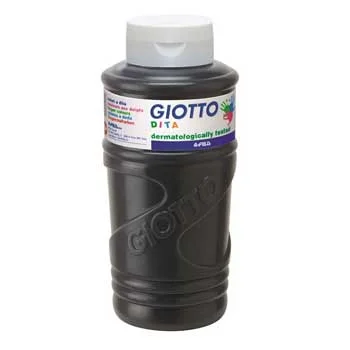Guache Pintura Dedos Preto Giotto Dita 750ml
