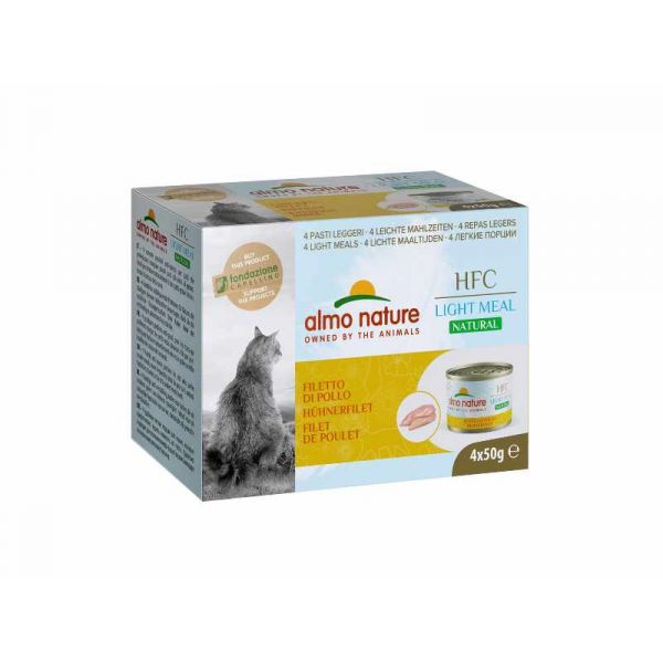 Ração Húmida Almo Nature Hfc Light Gato File de Frango 4x50 g