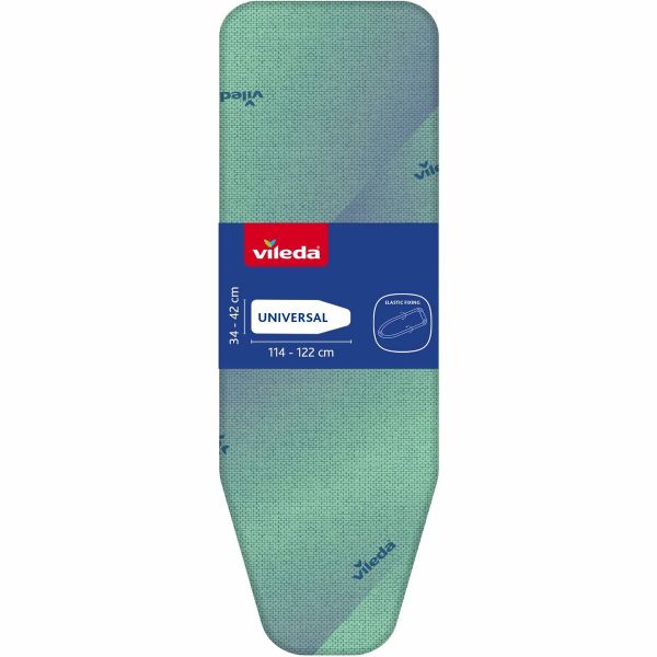 Vileda Capa Tábua Engomar Perfect Fit 34/42 x 114/122 cm e 135 x 53 cm Azul Turquesa e Preto