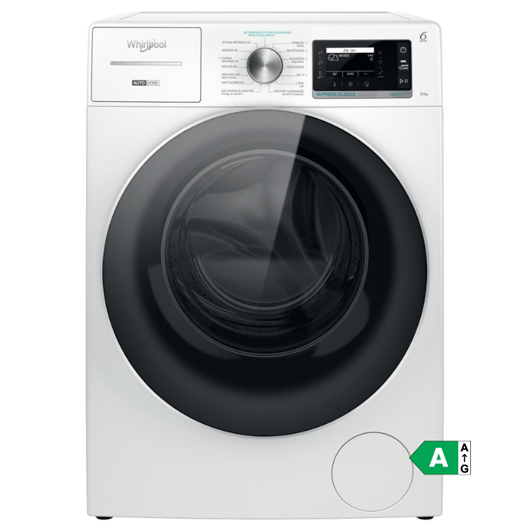 Máquina de Lavar Roupa Whirlpool W899ADSILSP 9Kg 1400RPM Classe A Branco