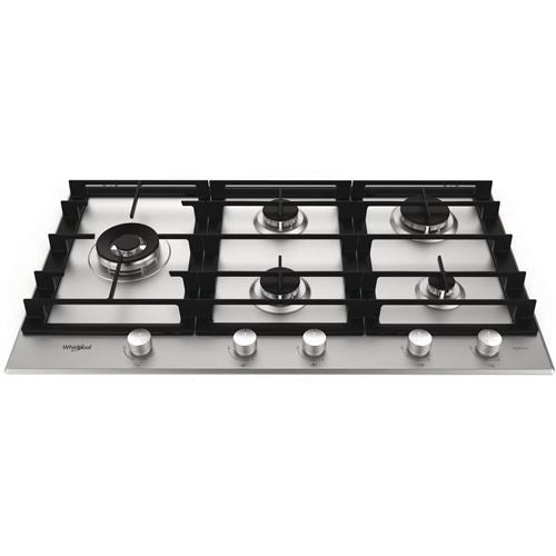 Placa a Gás Whirlpool GMW9552/IXL | 90 cm | 5 Zonas | Aço inoxidável