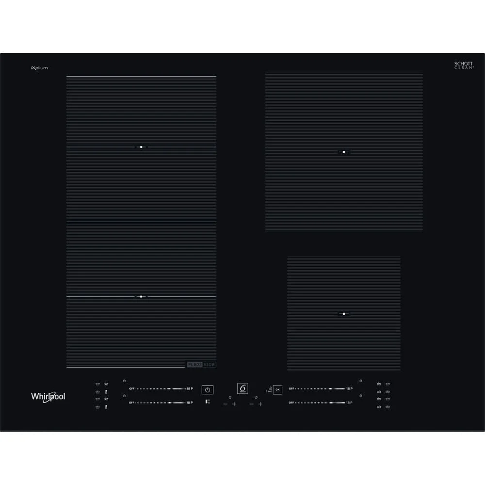 Placa de Indução Whirlpool WF S9365 BF/IXL | 4 Zonas, 7200 W, 65 cm