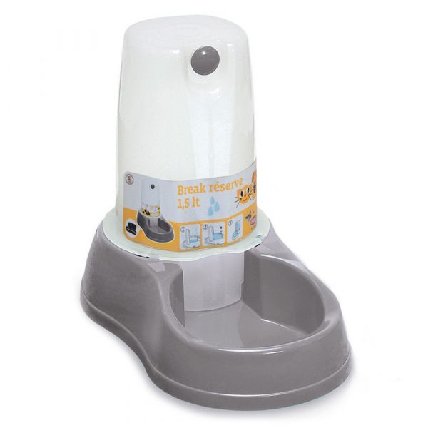 Stefanplast Bebedouro Dispensador Break Reserve Cães & Gatos Cinzento 1,5 L
