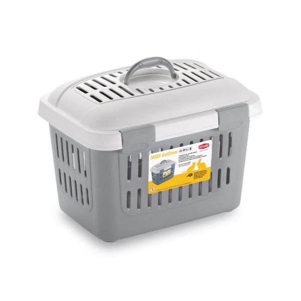 Stefanplast Transportadora Midi Gulliver Cinzento claro 40 x 30 x 40 cm