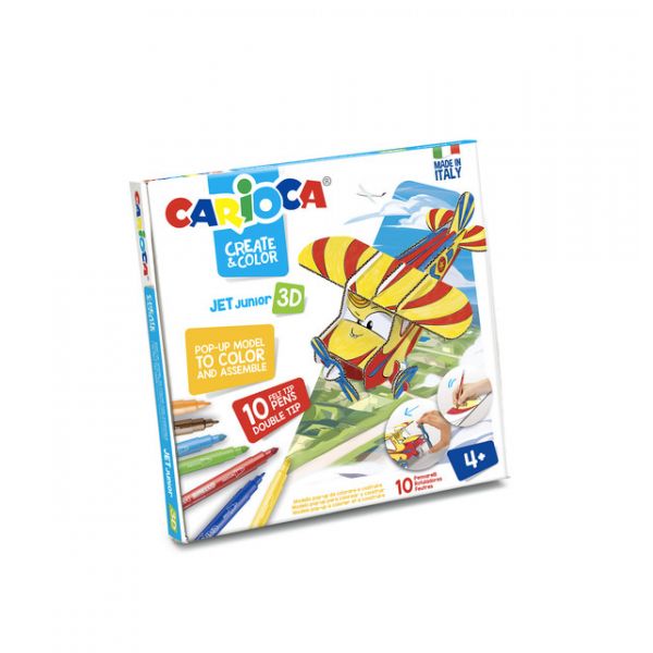 Carioca Marcador Escolar Create & Color 42904 Jet Junior Cx. C/10