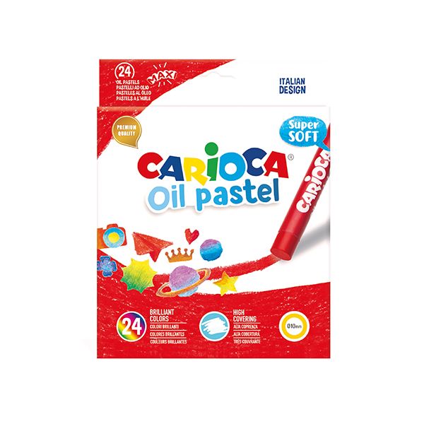 Carioca Caixa 24 Lápis Pastel Óleo Oil Pastel (43278) - 09709343278