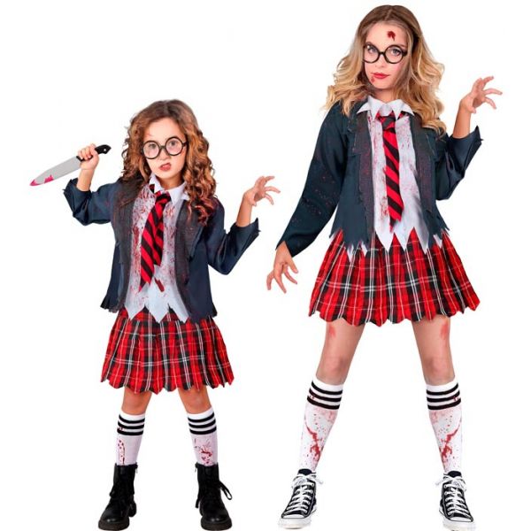 Widmann Fato Menina Colegial Zombie - 4-5 Anos - 360027505