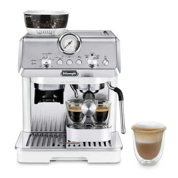 Máquina de Café DeLonghi La Specialista Arte EC9155.W Expresso com Moinho 15 Bar Aço Inoxidável