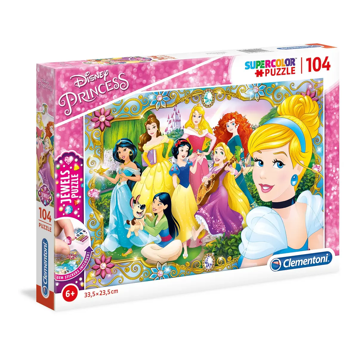 Puzzle Jewels 104 pçs - Disney Princess