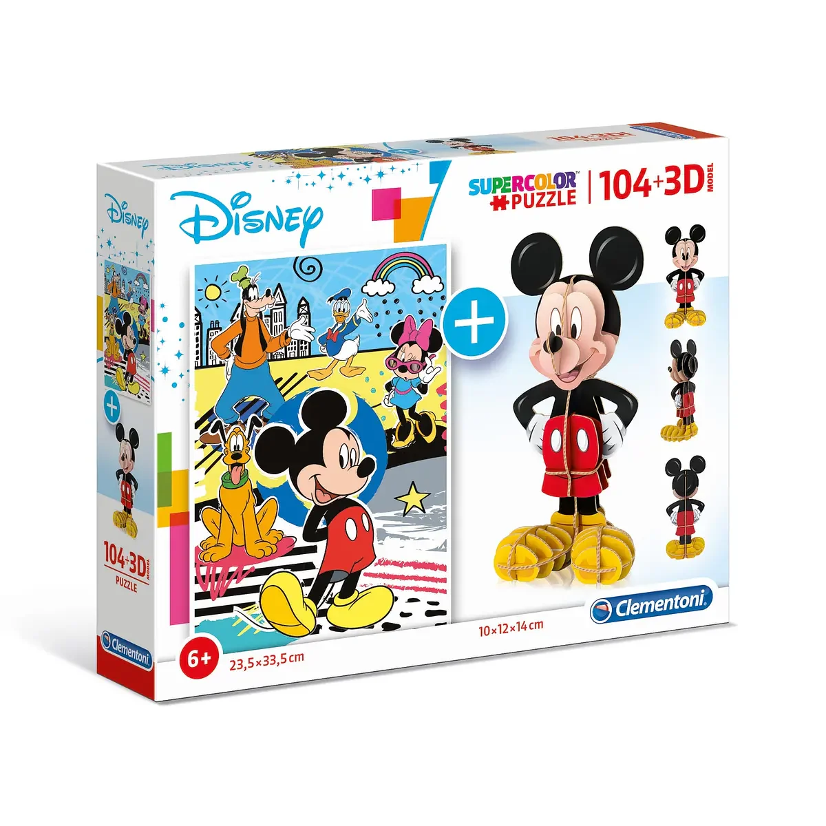 Puzzle 104 pçs + 3D Model - Mickey Mouse
