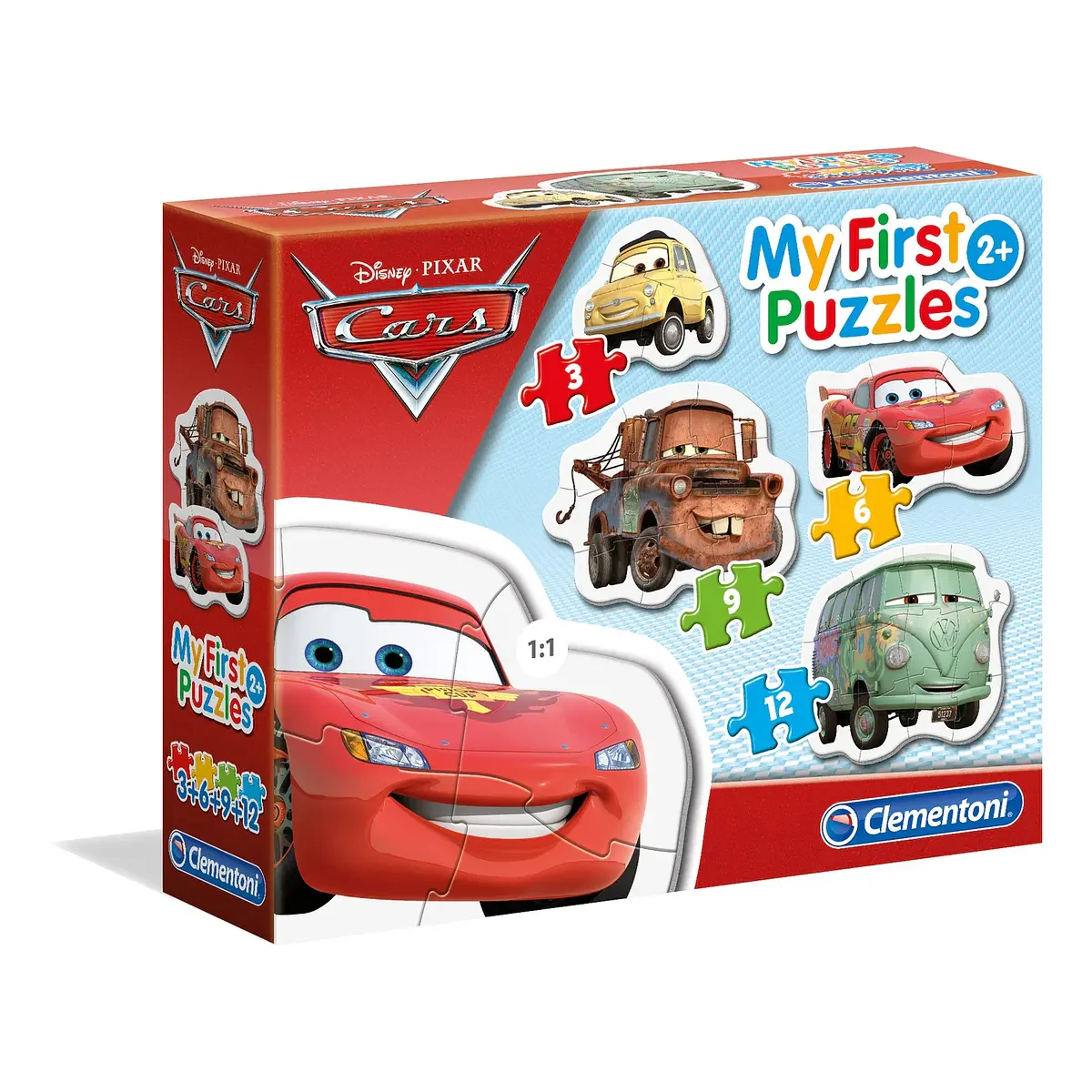 Puzzle 3+6+9+12 pçs - Cars