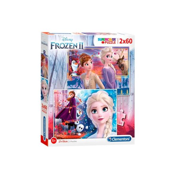 Clementoni Caixa com 2 Puzzles de 60 peças da Frozen II Supercolor - 8005125216093