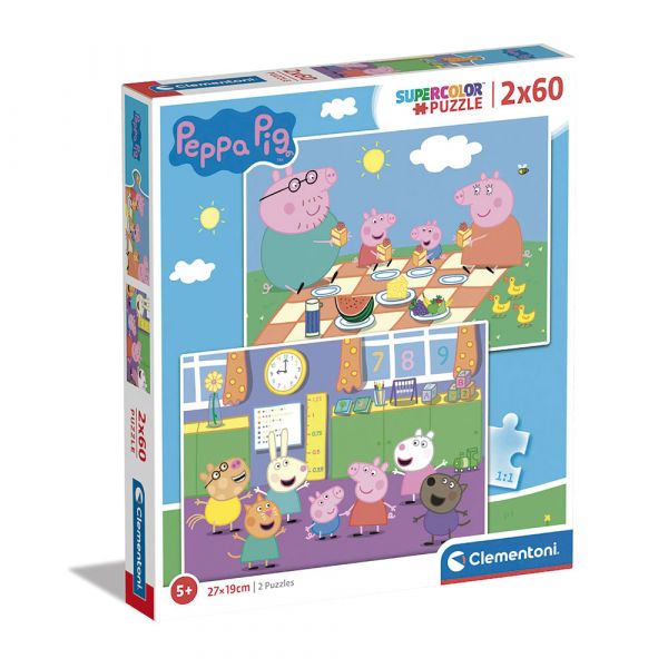 Clementoni Peppa Pig Supercolor Puzzle 2x20 Peças