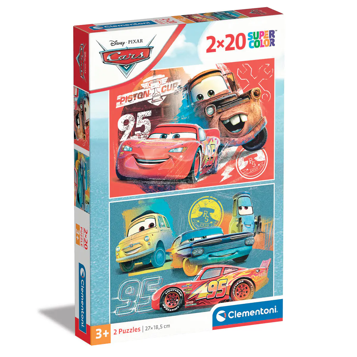 Clementoni Puzzle 2 x 20 peças da Disney: Cars