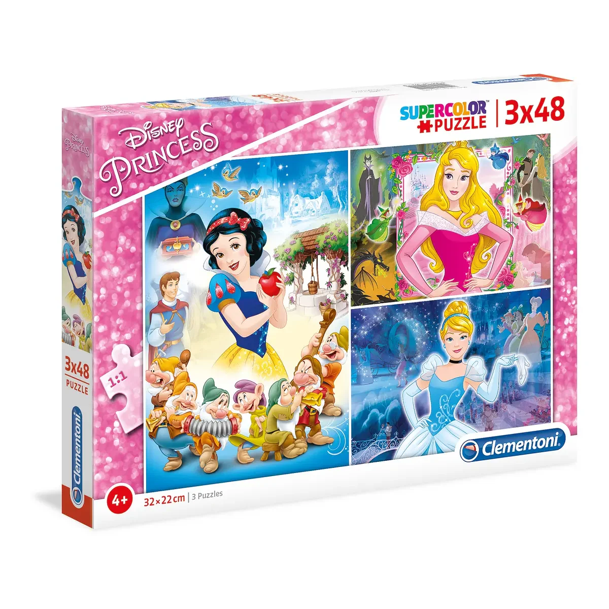 Puzzle 3 x 48 pçs - Princesas