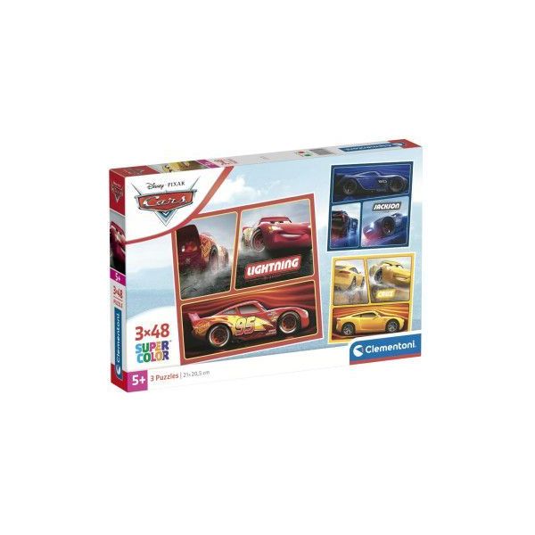 Clementoni Puzzle Quadrado 3X48 peças: Disney Carros
