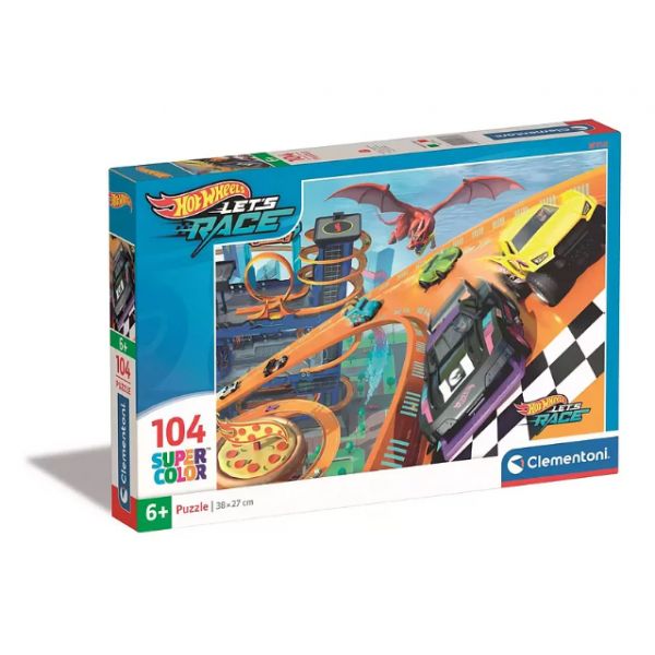 Clementoni Puzzle 104 Peças: Hotwheels