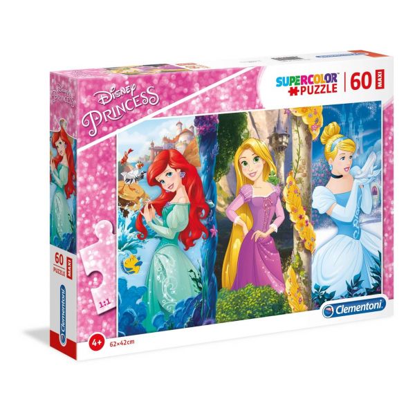 Clementoni Puzzle Maxi 60 Peças - Disney Princess - 26416