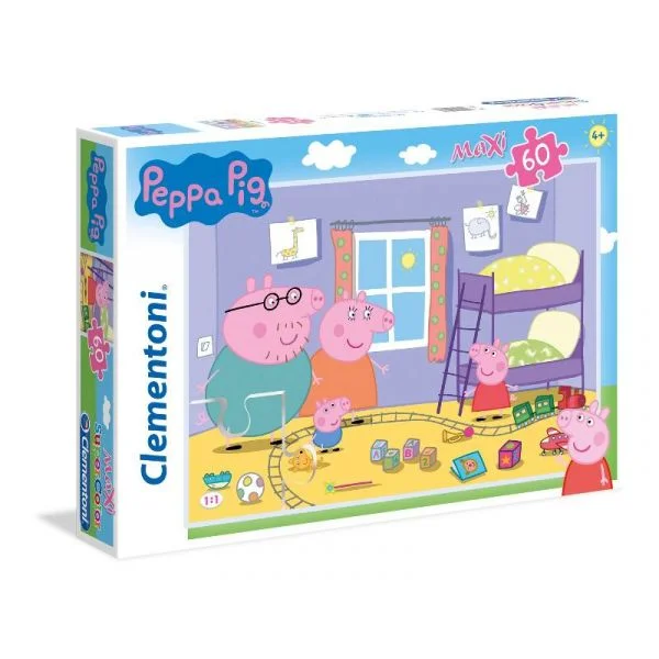 Clementoni Peppa Pig Puzzle SuperColor Maxi 60 Peças - 26438