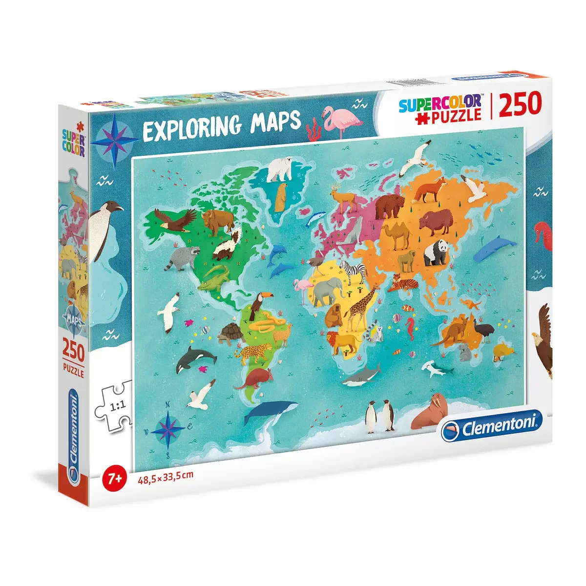 Puzzle 250 pçs - Animals in the World