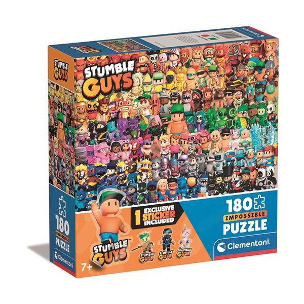 Clementoni Puzzle Impossible Stumble Guys com Sticker 180 Peças