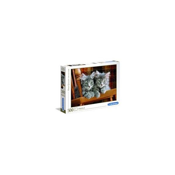 Clementoni - Puzzle 500 Peças Gatos