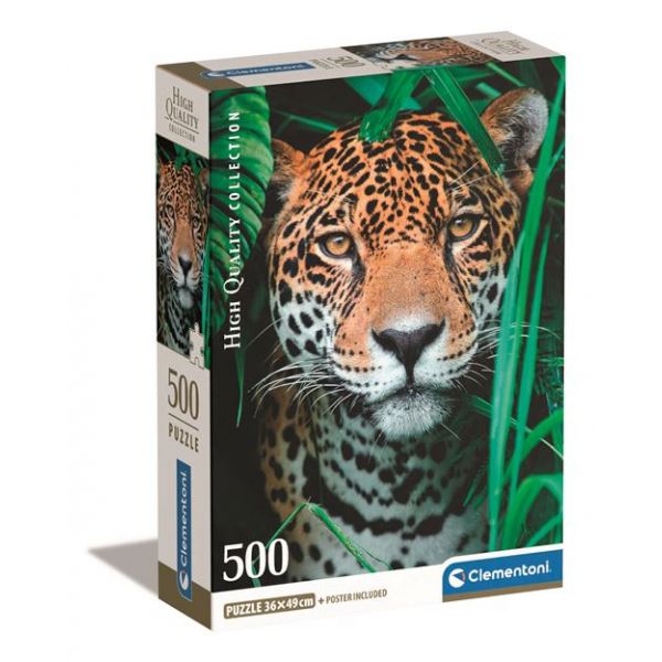 Clementoni Puzzle Compact: Jaguar In The Jungle 500 Peças
