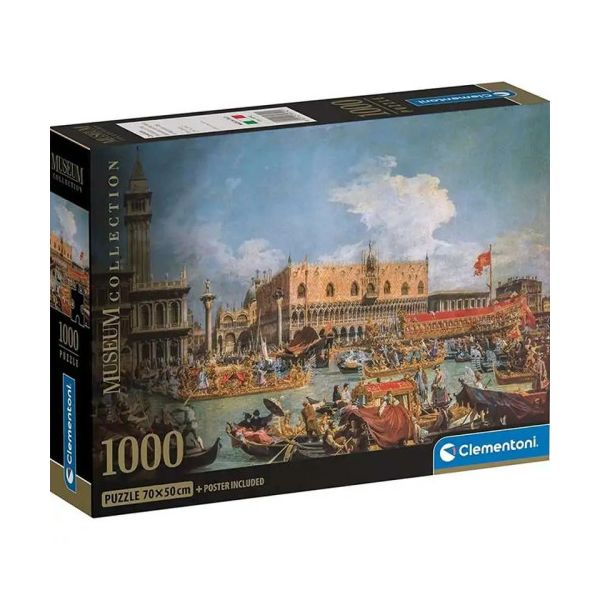 Clementoni Puzzle 1000 Peças the Return of the Bucentaur At the Molo On Ascension Day - Canaletto - Museum Collection