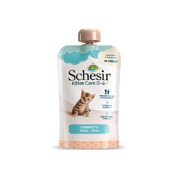 Ração Húmida Schesir Kitten Care Atum 0-6 Meses 150g