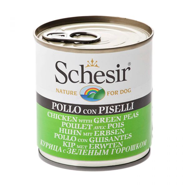 Ração Húmida Schesir Nature Chicken & Green Peas Wet Dog 285g 1 Unidade
