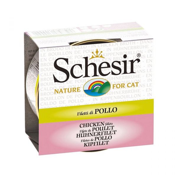 Ração Húmida Schesir Nature Chicken Fillets Wet Cat 70g