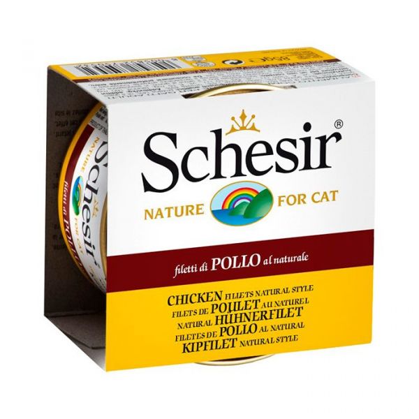 Ração Húmida Schesir Nature Chicken Fillets & Rice Wet Cat 85g