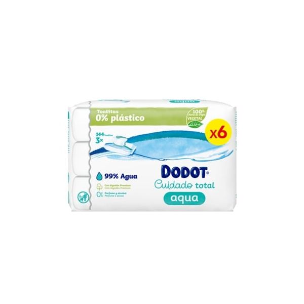 Dodot Toalhitas Cuidado Total Aqua Pack (6x3x48) - 864 Unidades
