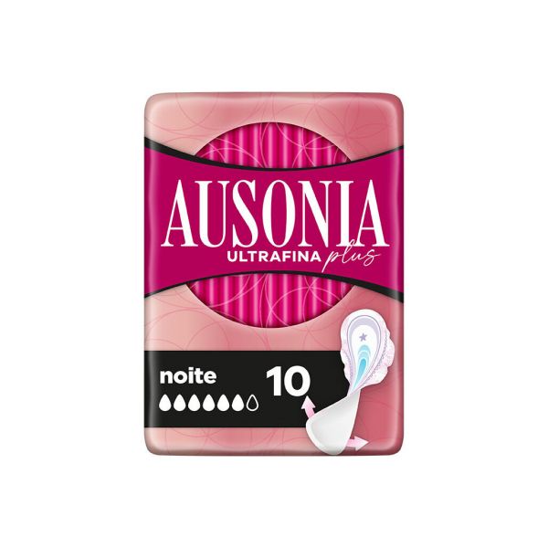 Ausonia Pensos Higiénicos Ultrafina Plus Noite 10 Unidades