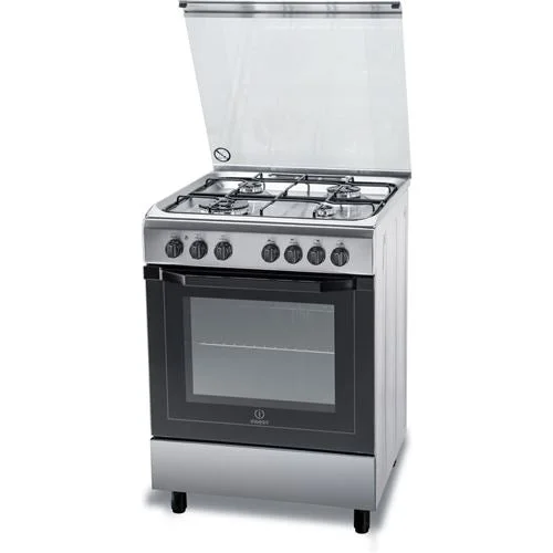 Fogão a Gás Indesit I6TMH2AF(X)/I | 85x60x60 cm | 4 Bocas | A | Aço inoxidável