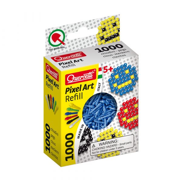 Quercetti Pack 1000 Pegs 4mm Azul