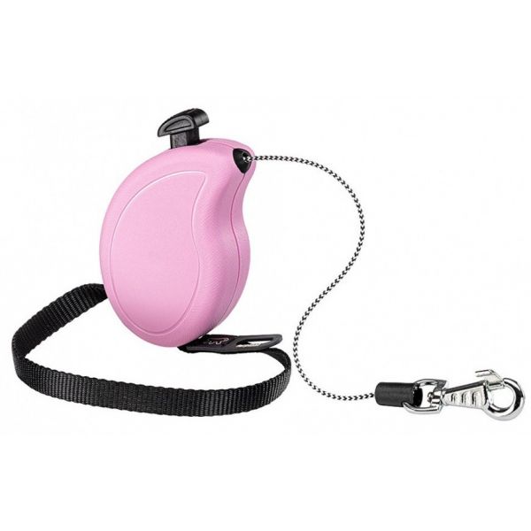 Ferplast Trela de Rodadura Flippy One Mini 9,2 cm 3 Metros Nylon Rosa 928623