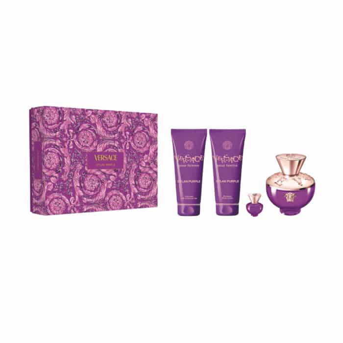 Versace Dylan Purple Eau De Perfume Spray 100ml Set 4 Produtos