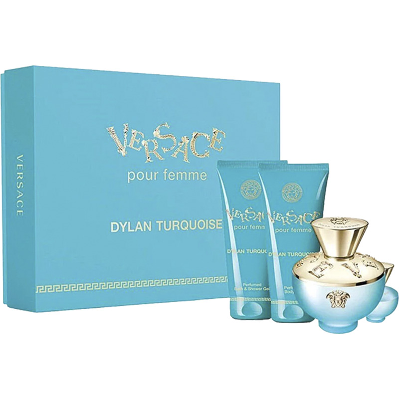 Dylan Turquoise pour Femme Gift set EDT 100 ml, shower gel 100 ml, body gel 100 ml and miniature EDT 5 ml