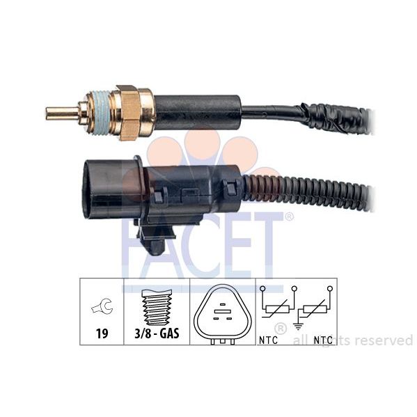 Facet Sensor, Temperatura do Líquido de Refrig - 7.3374