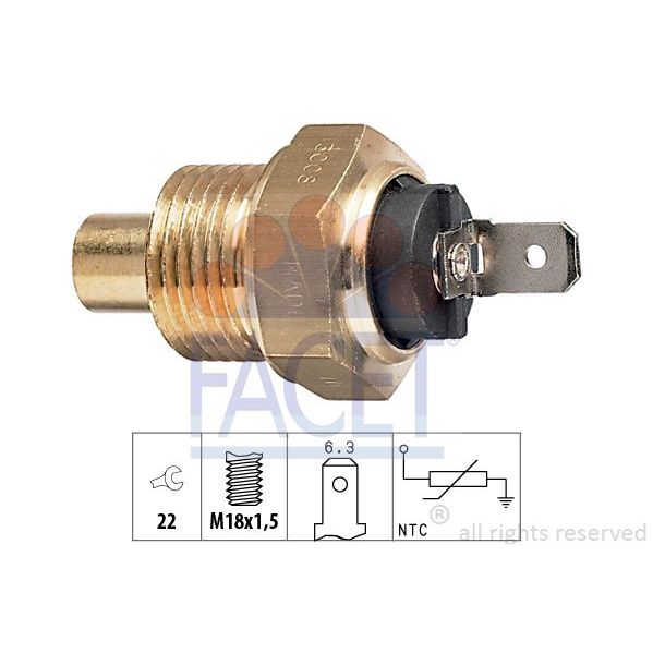Facet Sensor, Temperatura do Líquido de Refrig - 7.3008