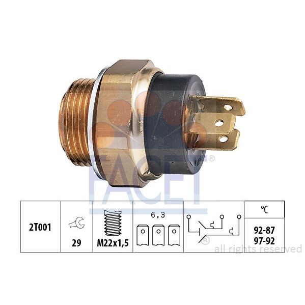 Facet Interruptor de Temperatura, Ventilador D - 7.5612